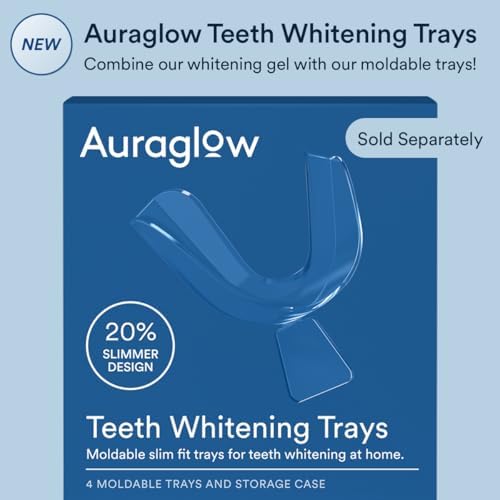 Auraglow 44% Teeth Whitening Gel Syringe Refill Pack, 44% Carbamide Peroxide, (3X) 5ml Syringes, 30 Whitening Treatments