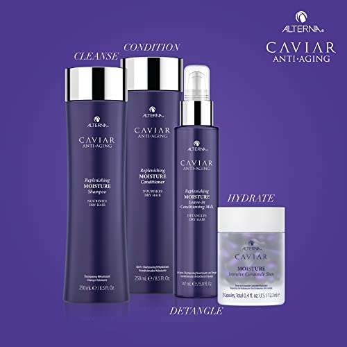 Alterna Haircare CAVIAR Anti-Aging Replenishing Moisture Leave-in Conditioning Milk, 5 Fl Oz | Detangles Dry Hair | Sulfate Free, Paraben Free