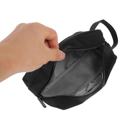 NUOBESTY Digital Cable Organizer Bag Black, Travel Electronics Pouch with Zipper, Earphone Accessory Storage Case for Gadgets and USB Cables