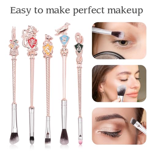 【2 Color Options】Harry Makeup Brushes Set for Women, Potter Makeup Gift Set, Magic Eye Shadow Eyeliner Blending Lip Brush - Brushes Holder Pot Not Included