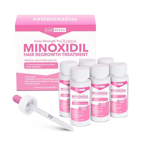 Advanced 2% Minoxidil For Women, Hair Regrowth Treatment for Thinning Hair, Hair Loss for Women,6 Month Supply, Minoxidil Topical Solution for Thicker Fuller Hair