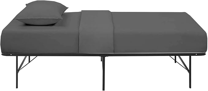 4 PC Cot Fitted Sheet 30x80, 100% Cotton Fitted Cot Sheet- Perfect for Narrow Twin/Rv Bunk/Camping Cot/Guest Bed Replacement, Sheets for Cot Bunk Bed-Fits Upto 4-8" Deep Mattress- Dark Grey Solid