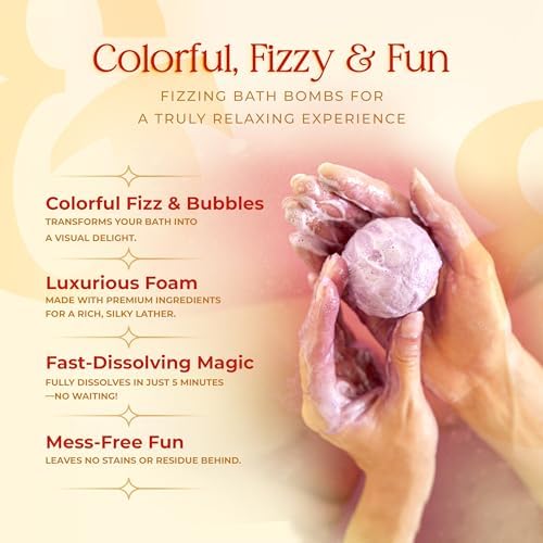 15 XXL Bath Bombs for Women Relaxing - Handmade Kids Bath Bomb Set with Shea, Coco Butter & Essential Oil for Skin Moisturizing - Perfect for Bubble Spa Bath - Gift for Her/Him, Girls, Wife, Mother
