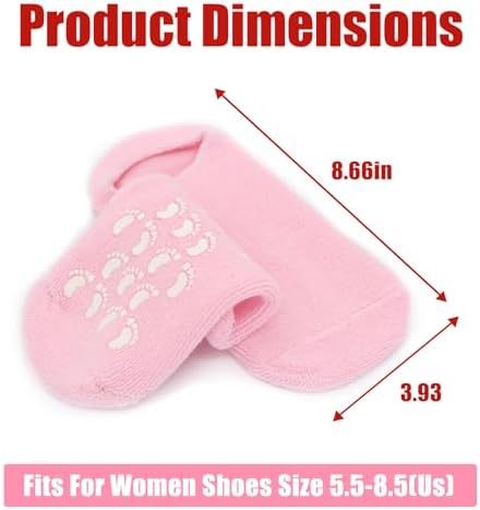 2Pairs Moisturizing Socks - Silicone Socks for Dry Cracked Feet Women - Gel Socks for Dry Cracked Feet Women - Lotion Socks for Repairing and Softening Dry Cracked Feet Skins