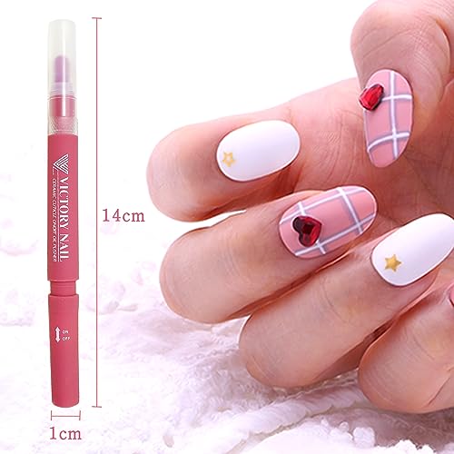 1PCS Ceramic Cuticle On/Off Oil Pusher Cuticle Pusher