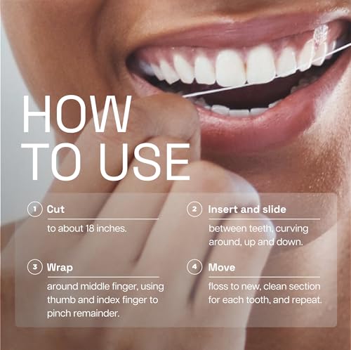 REACH Waxed Dental Floss, Cinnamon, Plaque Remover for Teeth, Shred Resistant, Floss Slides Smoothly, Easy to Use, Waxed, Deep Cleaning Teeth, Oral Care, PFAS Free, for Adults & Kids, 6 Pack, 55 yd