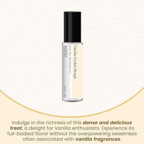 DEMETER Vanilla Cookie Dough Roll On Perfume Oil, 0.33 Oz, Long-Lasting