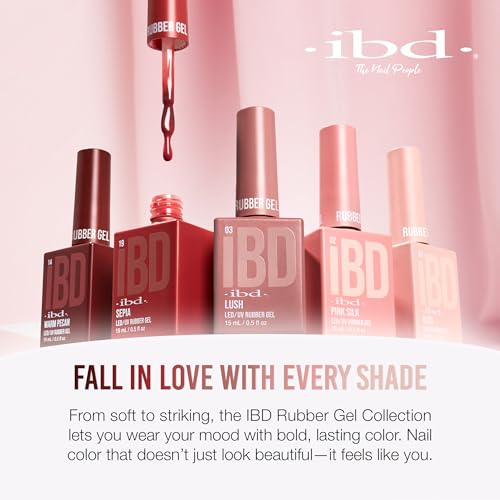 IBD Rubber Gel Polish - Bliss, LED/UV Soak Off Builder Gel for Nails, Strengthening Base Coat for Nail Polish & Extensions, 0.5 fl oz