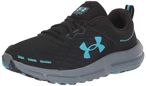Under Armour Men's Charged Assert 10, (003) Black/Black/Blue Surf, 7, US