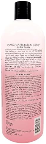 Vitabath Pomegranate Bellini Blush Bubble Bath Rich Foaming Bubbly Soak & Relaxing Aromatherapy Moisturizing & Nourishing Indulgent Suds for Women & Men All Skin Types - 33.8 fl oz