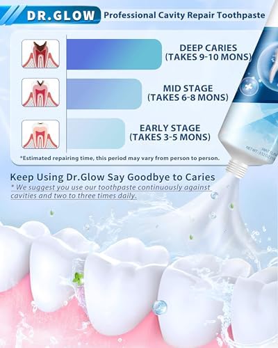 Adult Cavity Repair Toothpaste, Cavity Reversing Hydroxyapatite Toothpaste, Cavity Filler for Tooth Remineralization, Tooth Decay Treatment Repair, Enamel Repair Cavity Remover, Fluoride Free