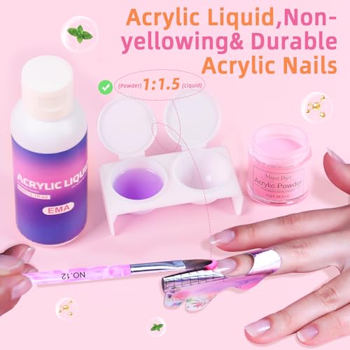 Acrylic Nail Kit with Drill & U V Light - Complete Starter Set for Beginners With Everything (Red)