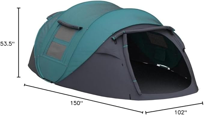 6 Person Easy Pop Up Tent,12.5’ x 8.5‘ x53.5,Automatic Setup,Waterproof, Double Layer,Instant Family Tents for Camping,Hiking & Traveling
