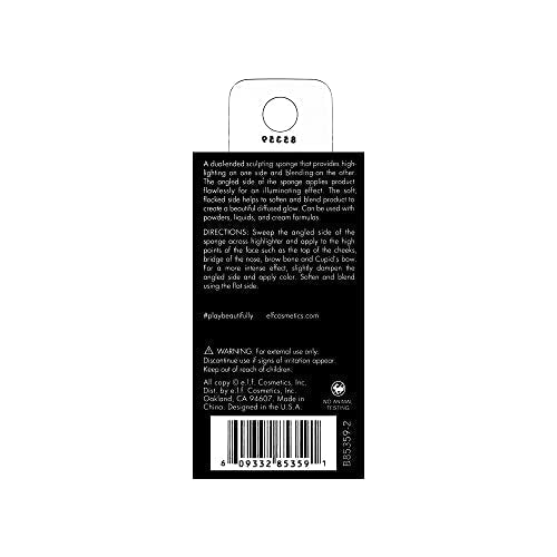 e.l.f. Highlighting & Blending Sponge, Beauty Sponge For A Soft-focus Finish, Great For Highlighter, Foundation & Concealer, Vegan & Cruelty-Free