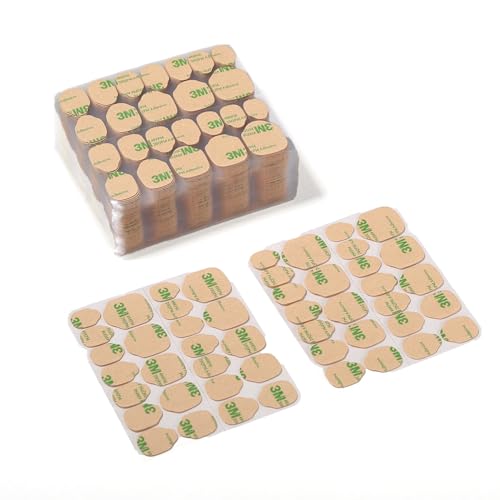 Curvlife 50 Sheets High Polymer Jelly Glue for Fake Nails, 12 Sizes Waterproof Breathable Double-Sided Nail Adhesives, 0.4mm Thick Press On Nails Glue Stickers for Daily Use