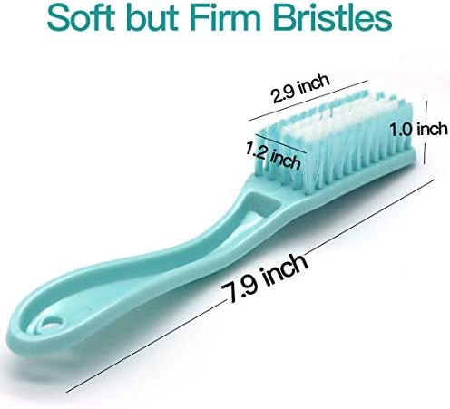 Nail Brush Foot Brush Curved Handle Grip Hand Fingernail Scrub Brush Home Laundry Cleaning Shoes Clothes Toes Nails Feet Scrubber,4 PCS