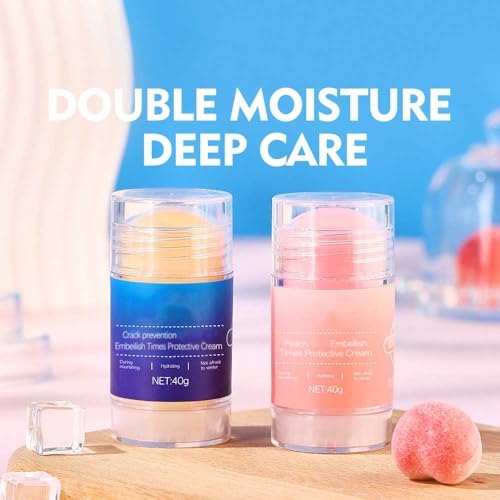 Equrhsa Foot Care Cream Cracked Feet, Equrhsa Crack Feet Prevention Stick, Hydrating Foot Balm Stick for Dry Cracked Feets, Equersha FootBalm (2pcs-blue+pink, 40g/pc)