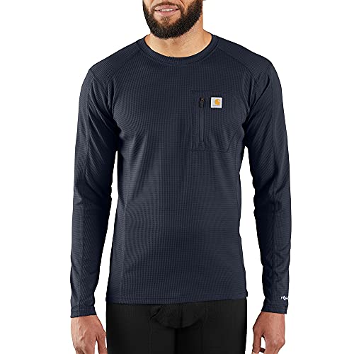 Carhartt Base Layer Men's Size Force Midweight Tech Thermal Base Layer Long Sleeve Shirt, Navy, XX-Large Tall