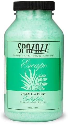 Spazazz SPZ-109 Escape Aromatherapy Crystals Container, 22-Ounce, Green Tea Peony Enlighten