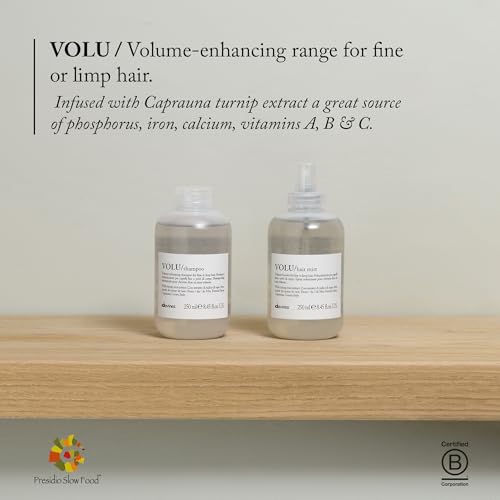 Davines VOLU Shampoo, Volume Shampoo For Fine, Thin Hair Types, Gentle Everyday Volumizing