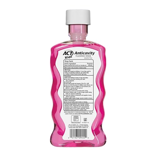 ACT Anticavity Kids Flouride Rinse Bubble Gum Blowout Flavor 18 Ounce Bottles (Pack of 3)
