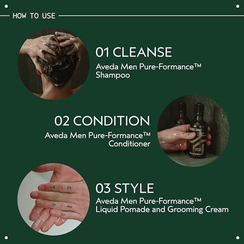 Aveda Men Pure-Formance Conditioner | Lightweight Conditioner for Men’s Hair | Adds Shine | Scalp Care, 10.1 Fl Oz