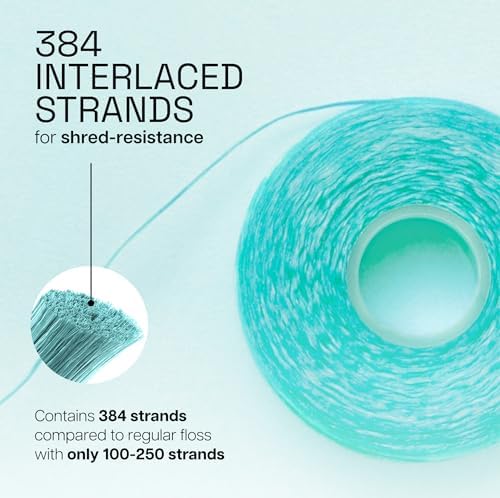 REACH Cool Mint Dental Floss, Fresh Mint, Plaque Remover for Teeth, Shred Resistant, Waxed, Easy on Gums & Teeth, Fresh Breath, Oral Care, PFAS Free, for Adults & Kids, 6 Pack, 55 yd