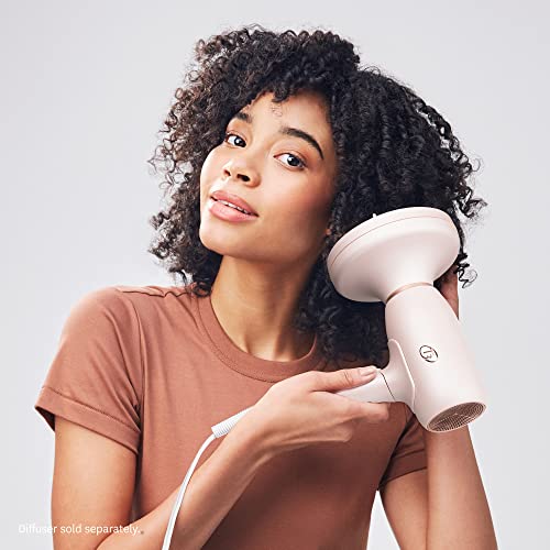 T3 Afar Lightweight Travel-Size Hair Dryer with Auto Dual Voltage, Folding Handle, Fast Drying, Lightweight and Ergonomic, Frizz Smoothing, Multiple Heat and Speed Combinations