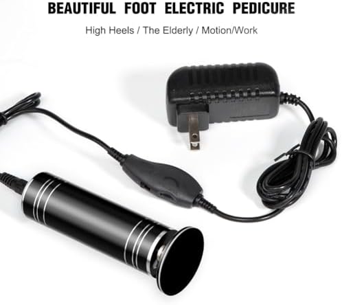 krofaue Upgrade 1000RPM Electric Foot File - Adjustable Speed Foot Sander with 60pcs Replacement Sandpaper Disk, Electric Callus Remover Professional Pedicure Tool for Women Dead Cracked Hard Skin