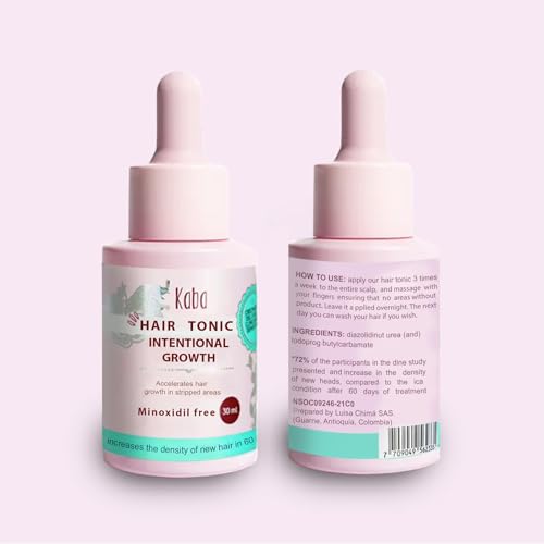 Tonico Capilar Kaba Hair Growth Tonic – Clinically Proven Formula to Reduce Hair Loss, Strengthen Follicles & Boosts Hair Growth – Kaba Tonico Capilar Crecimiento Intensivo, Productos Kaba, 30ml