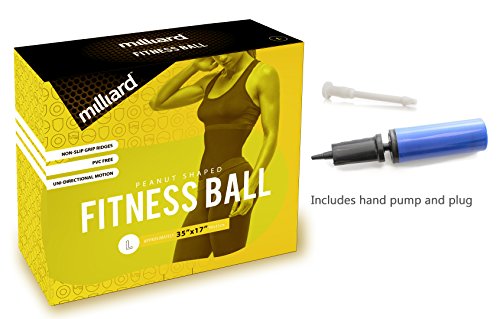 Milliard Peanut Ball Physio Roll for Exercise, Therapy, Labor, Birthing and Dog Training…