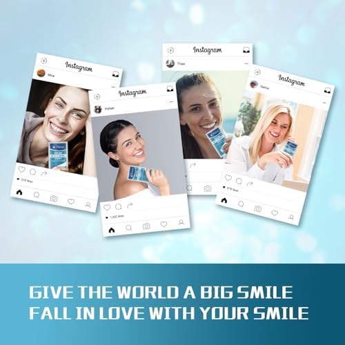 56 Teeth Whitening Strips (28-Day), Non-Sensitive Fast Remove Smoking, Coffee, Wine Stains, Teeth Brightening Kit Pack of 56 Non-Slip Strips