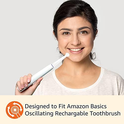Amazon Basics Electric Toothbrush Head Replacement Brush, White, 5 Count (Fits Most Oral-B Brushes) (Previously Solimo)
