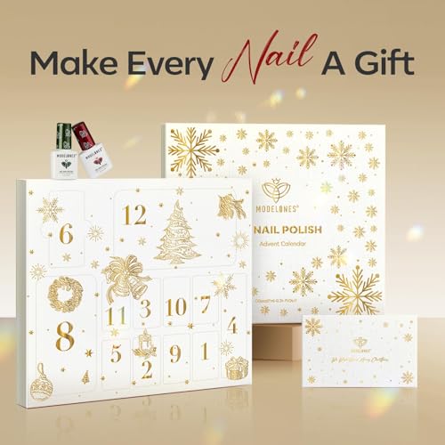 Modelones 8 Colors Gel Nail Polish Kit with U V light, Green Cat Eye Red Gold Sparkle White Glitter Pink Complete Manicure Set Nail Strengthener Base Top Coat Chrome Powder Holiday Gift for Women