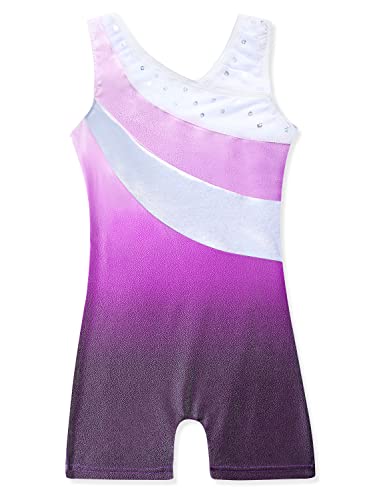 DAXIANG Gymnastics Leotards for Girls, Leotard for Girls Gymnastics Outfit Black Shorts Dance Unitard Biketards Blue Pink