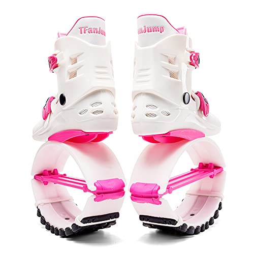 Kangaroo Jump Shoes Gen 2 Series | Bounce Shoes | Exercise & Fitness Boots | Workout Jumps | Women & Men | Adults 120LBS - 300LBS (Hot Pink White, Womens 5-7.5 100-165LBS)