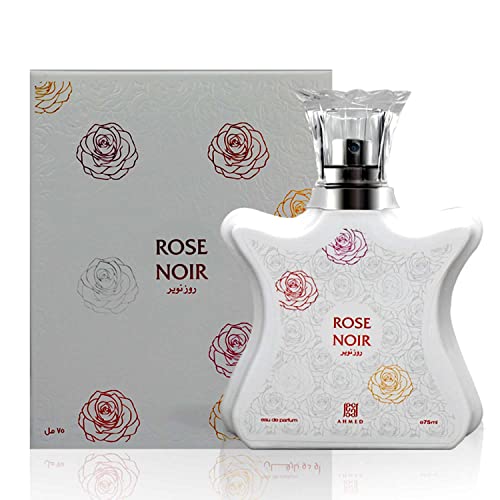 Rose Noir 75mL, a Stunning Fragrance of Soft Nuances of Rose, Jasmine, Woods, Ambergris and Ginger Flower Accords by Al Maghribi Arabian Oud