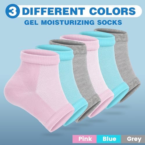 Moisturizing Toeless Socks for Cracked Heels - Heel Repair, Hydrate Dry Feet