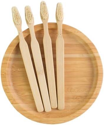 Bamboo Toothbrushes, Boar Bristle Toothbrush, Biodegradable Natural Bamboo Wooden Toothbrush (4)