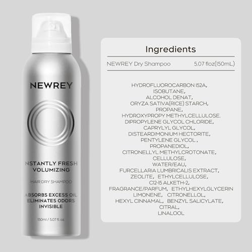 Dry Shampoo Spray for Women & Men - Freshens hair, Residue-Free, Volumizing Formula with Rice Starch - Absorbs Oil, Eliminates Odors - 5.07 oz