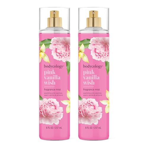 Bodycology Long-Lasting Fragrance Body Mist, Pink Vanilla Wish, 8 fl oz (Pack of 2)