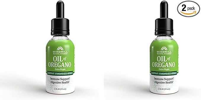 Windmill Natural Vitamins Oil of Oregano, Herbal Blend for Immune Support, Supports Digestive Health, 1 fl oz, 448 Servings (Pack of 2)