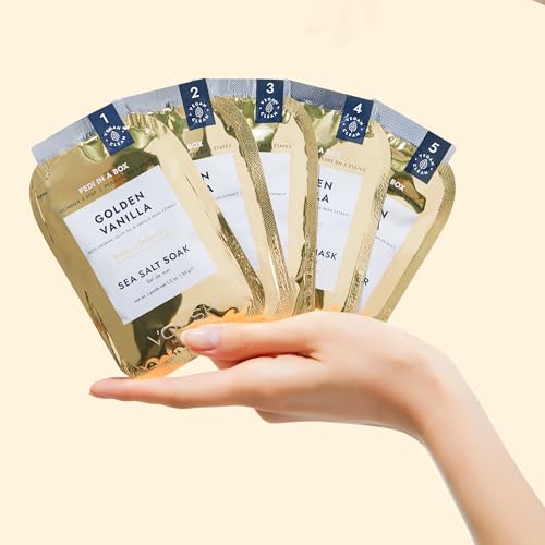 VOESH Pedi in a Box Glimmer - 2 Packs, Variety Pack, Pedi in a Box, Spa Pedicure Kit, Sparkly Pedicure, DIY Pedi, Foot Care, At-Home Pedi Products, Vegan Skincare