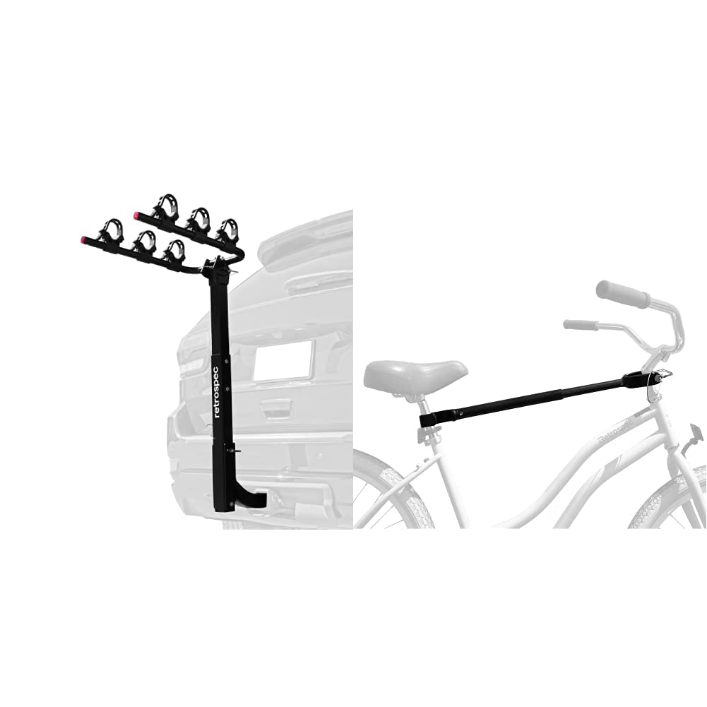 Retrospec Lenox 2-5 Bike Hitch Rack + Top Tube Adapter