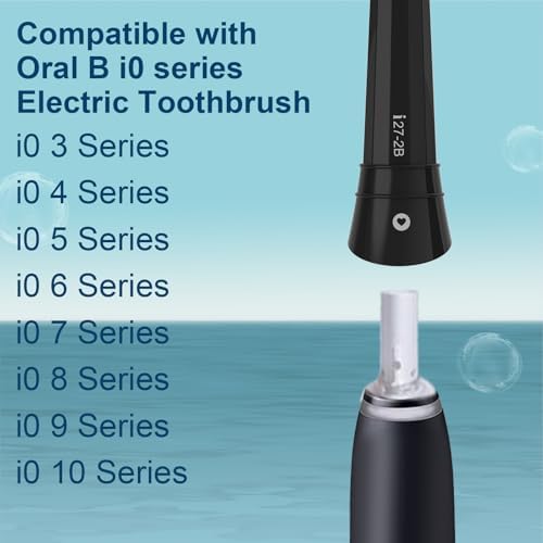 10PACK iO Replacement Heads Compatible with Oral b iO 2/3/4/5/6/7/8/9/10 Series Electric Toothbrush,Gum Care Toothbrush Head Compatible with Oral b iO Replacement Heads,Black/White