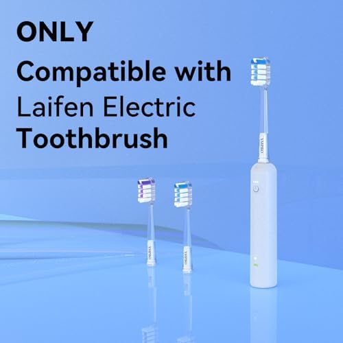 Toothbrush Heads Compatible with Laifen Electric Toothbrush, Replacement Brush Head Refill, Transparent-Clean, 10 Pack