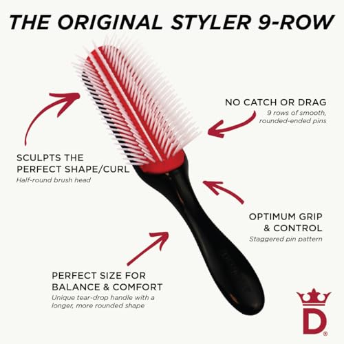 Denman D4 Curl Definer & Styler Hairbrush (Black)