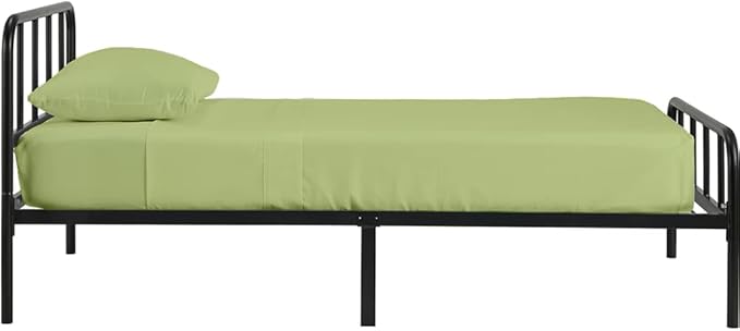 4 PC Cot Size Sheets Set 32x75, 100% Cotton Fitted Cot Sheet- Perfect for Narrow Twin/Rv Bunk/Camping Cot/Guest Bed Replacement, Sheets for Cot Bunk Bed-Fits Upto 4-8" Deep Mattress- Sage Solid