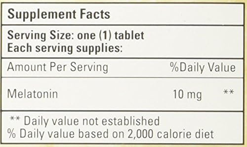 Bio Nutrition Melatonin 10 Mg Tablets, 60 Count
