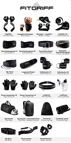 Fitgriff® Gym Bag V1 for Men & Women with Shoe & Wet Compartment - Duffle Bag for Travel, Sports, Fitness & Workout (Grey, 19 x 10 x 10″ (Small))